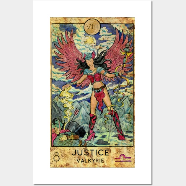 Justice. Major Arcana Tarot Card. Wall Art by Mystic Arts